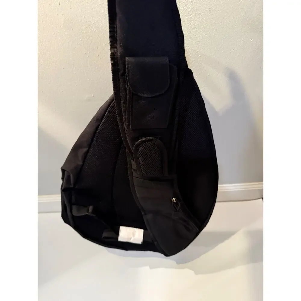 🏍️ Buell Sling Backpack Crossbody Motorcycle Bag Black Gray Helmet Style